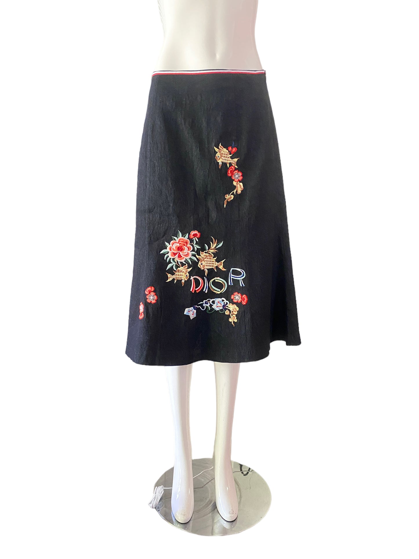Dior Denim Midi Skirt