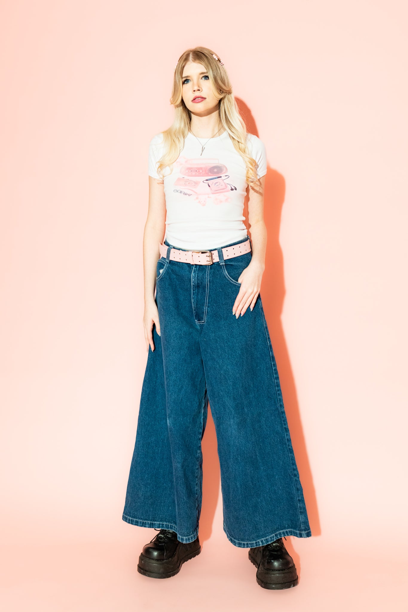 90'S GAT JEANS GYPSYS & THIEVES RAVE SKATE WIDE LEG JEANS
