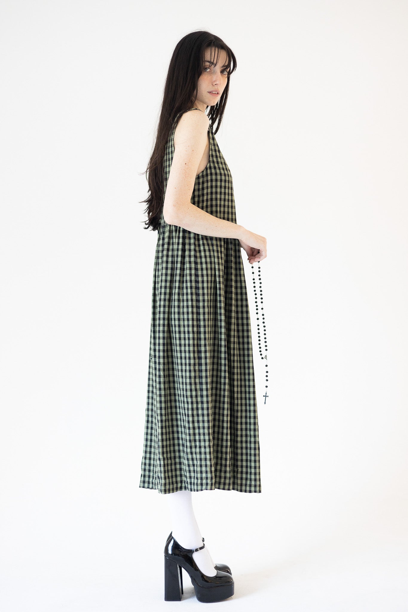 90'S GINGHAM MAXI DRESS