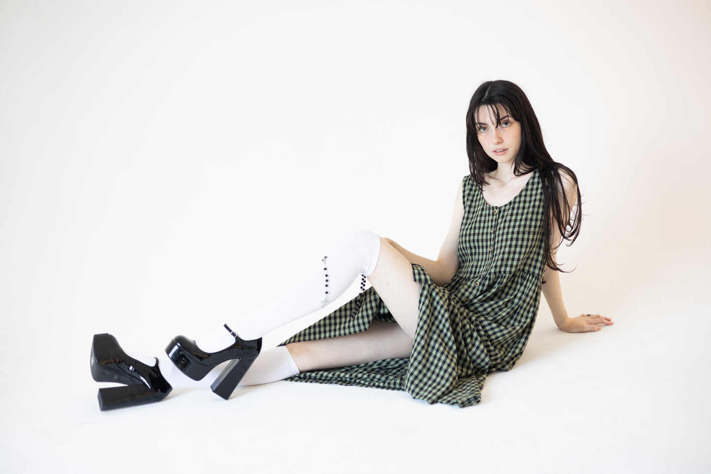 90'S GINGHAM MAXI DRESS