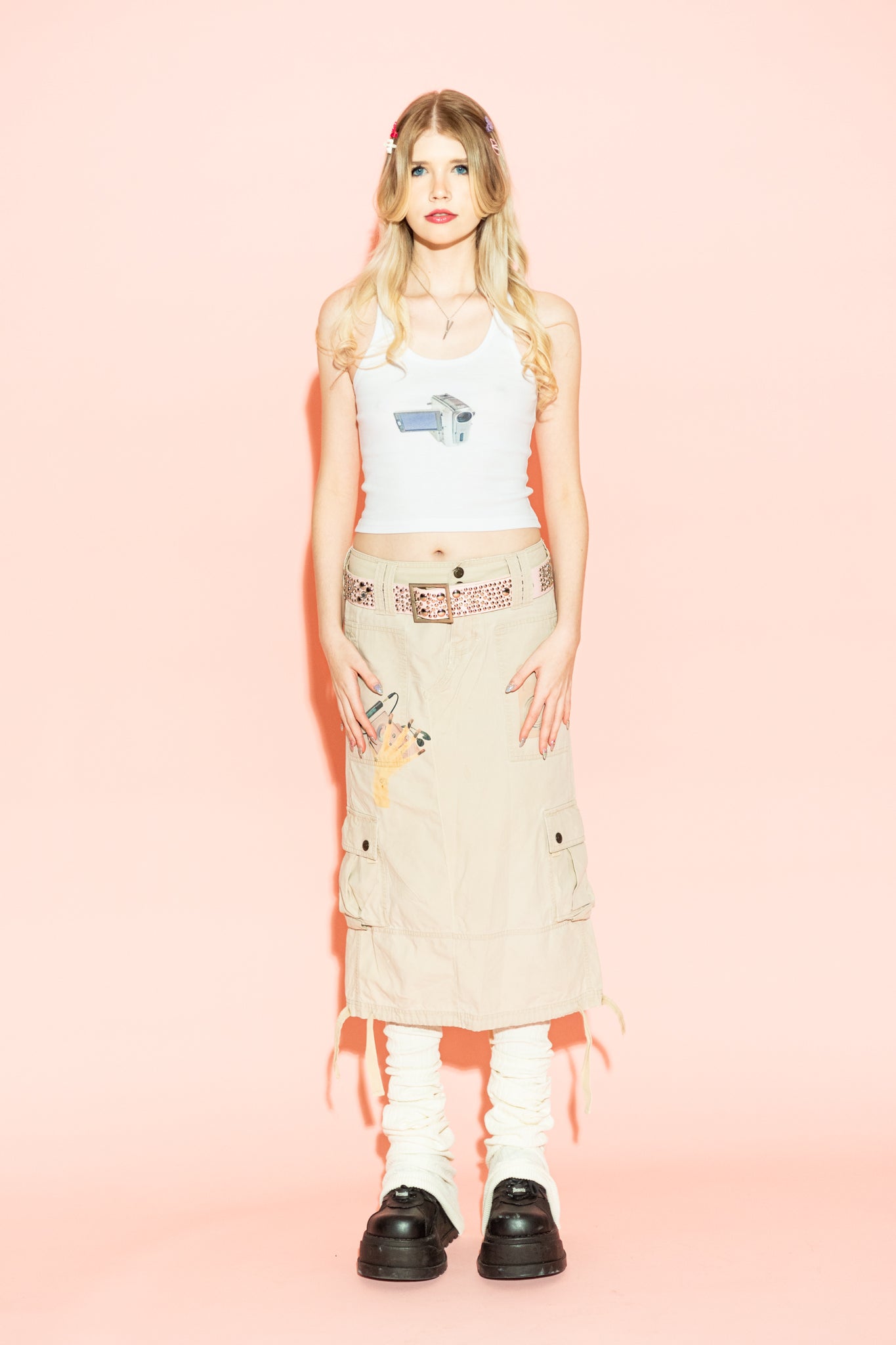 REWORKED TECH GIRL CARGO SKIRT