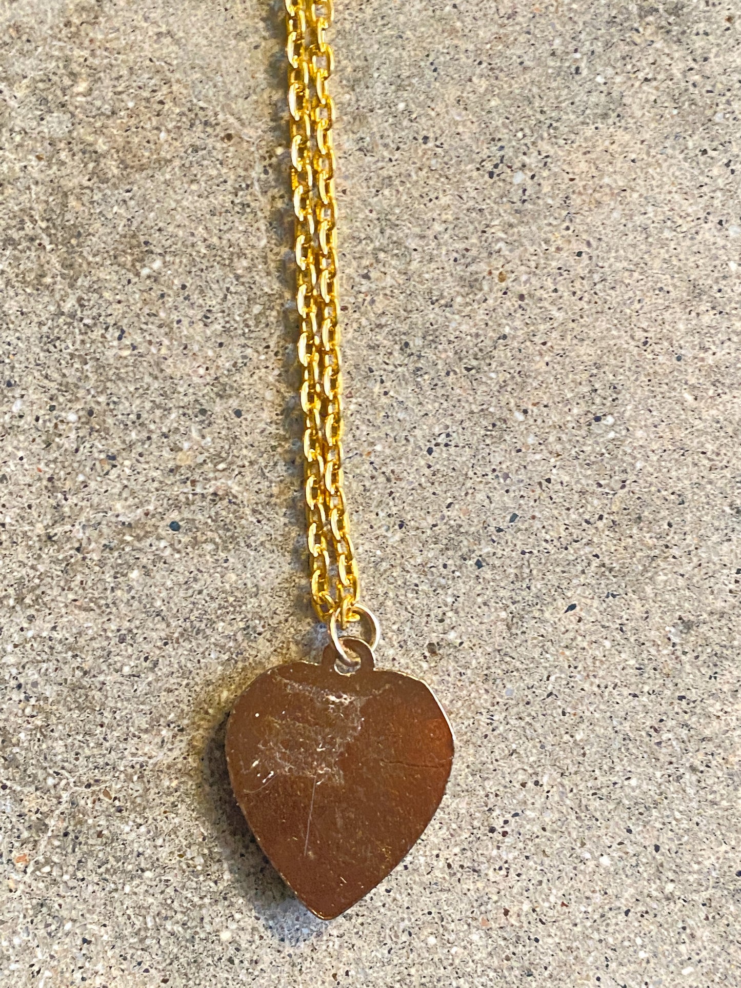 VINTAGE HEART PRAYER NECKLACE