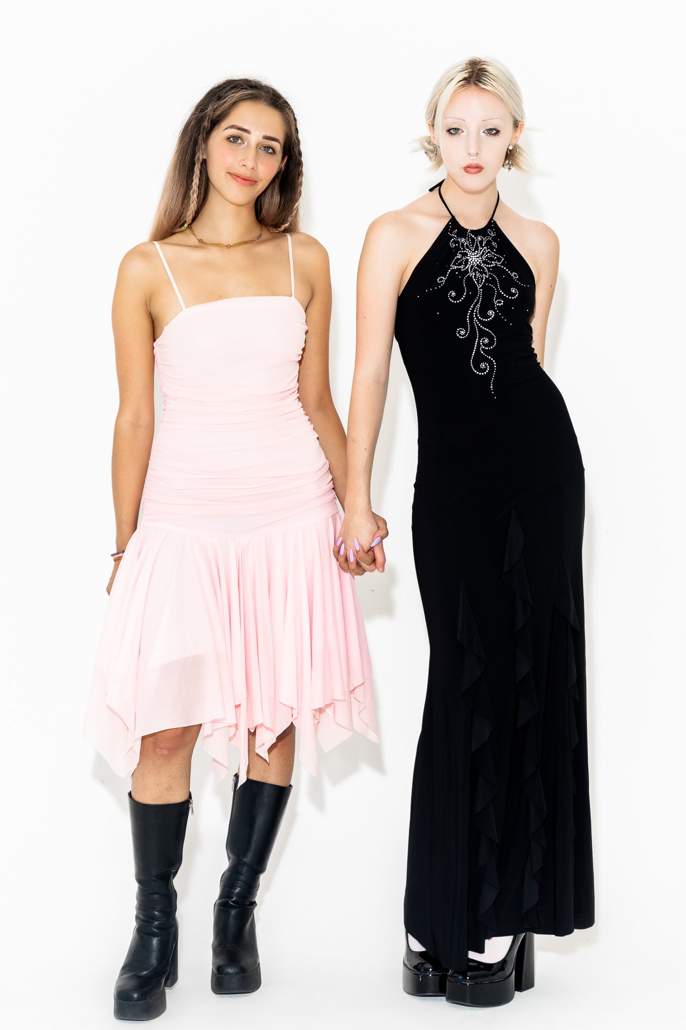 Y2K PASTEL PINK MESH DRESS