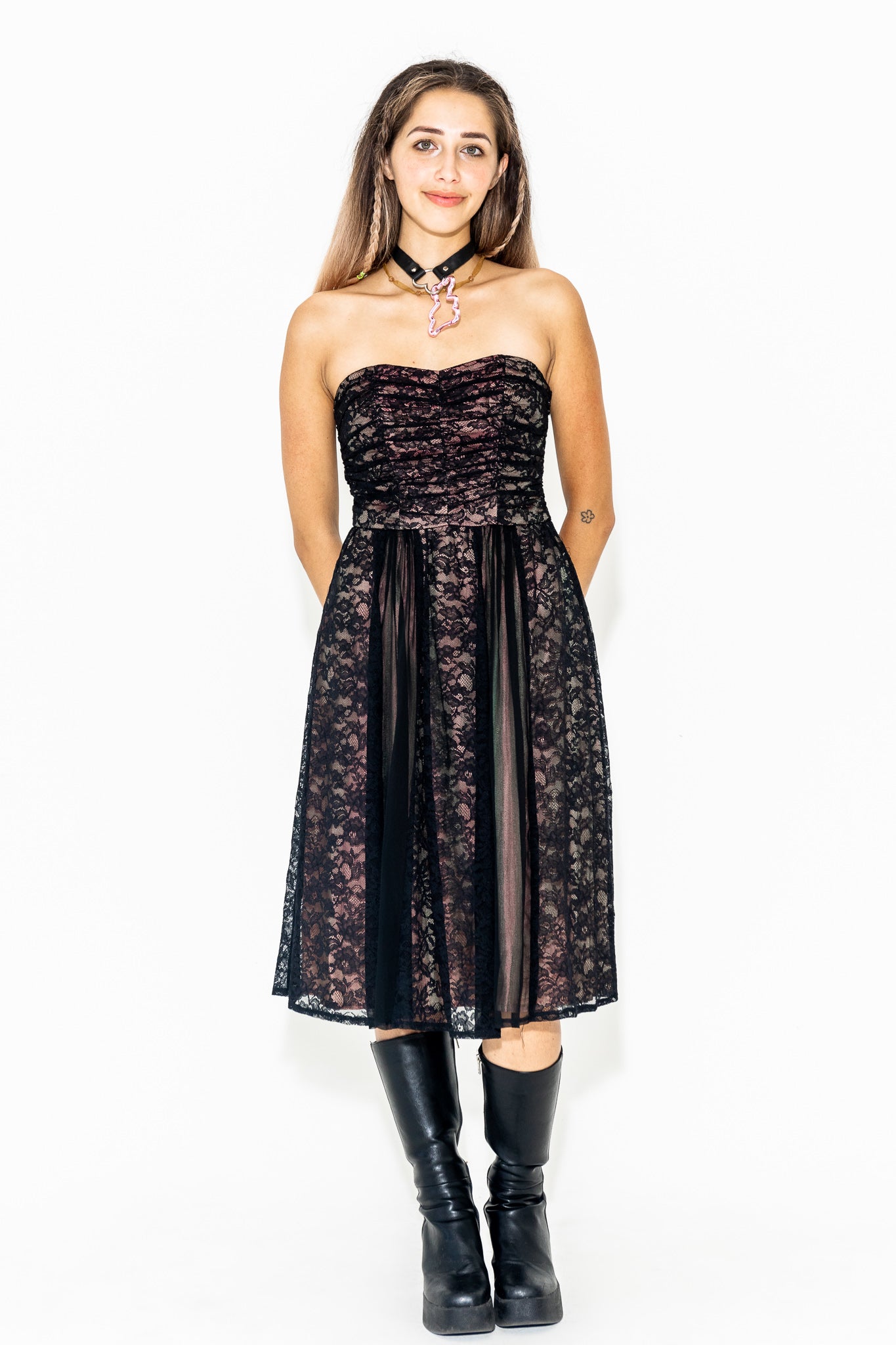 90's NANETTE LEPORE IRIDESCENT BLACK LACE DRESS thaGspot 90's NANETTE LEPORE IRIDESCENT BLACK LACE DRESS thaGspot