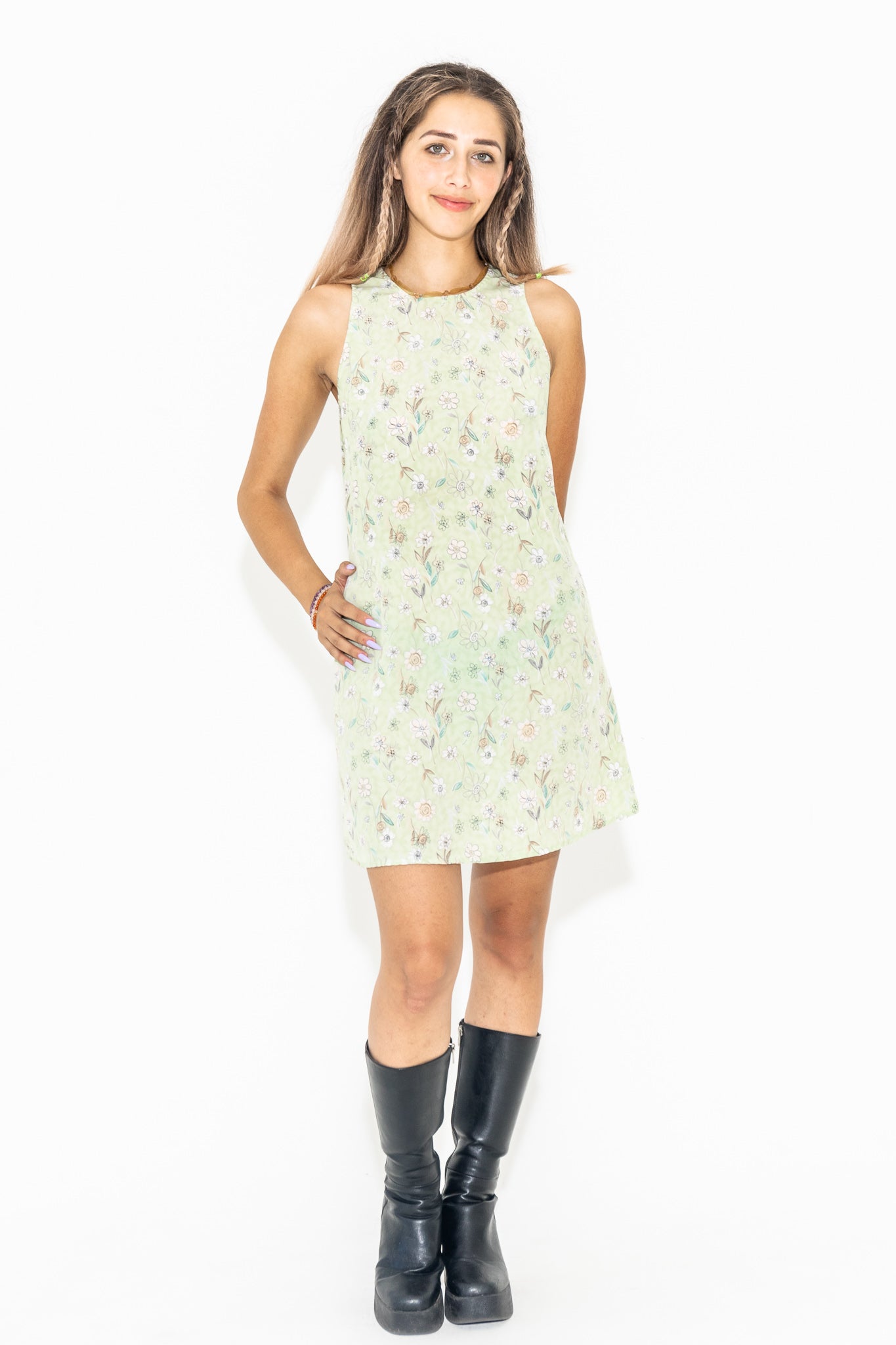 90'S CITY TRIANGLES PASTEL GREEN FLORAL MINI DRESS thaGspot 90'S CITY TRIANGLES PASTEL GREEN FLORAL MINI DRESS thaGspot