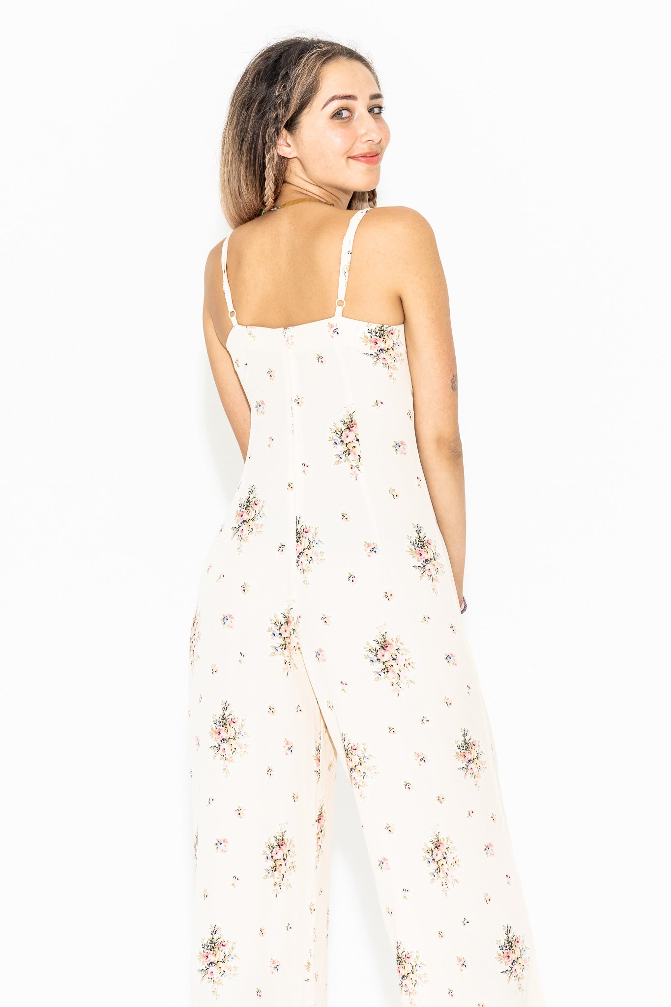 90'S BETSEY JOHNSON FLORAL JUMPSUIT