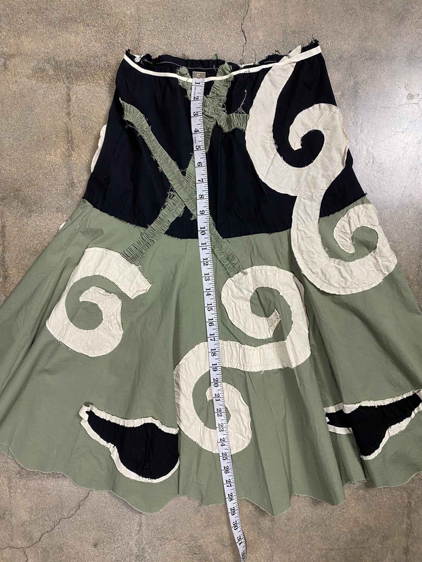 Abstract Midi Skirt