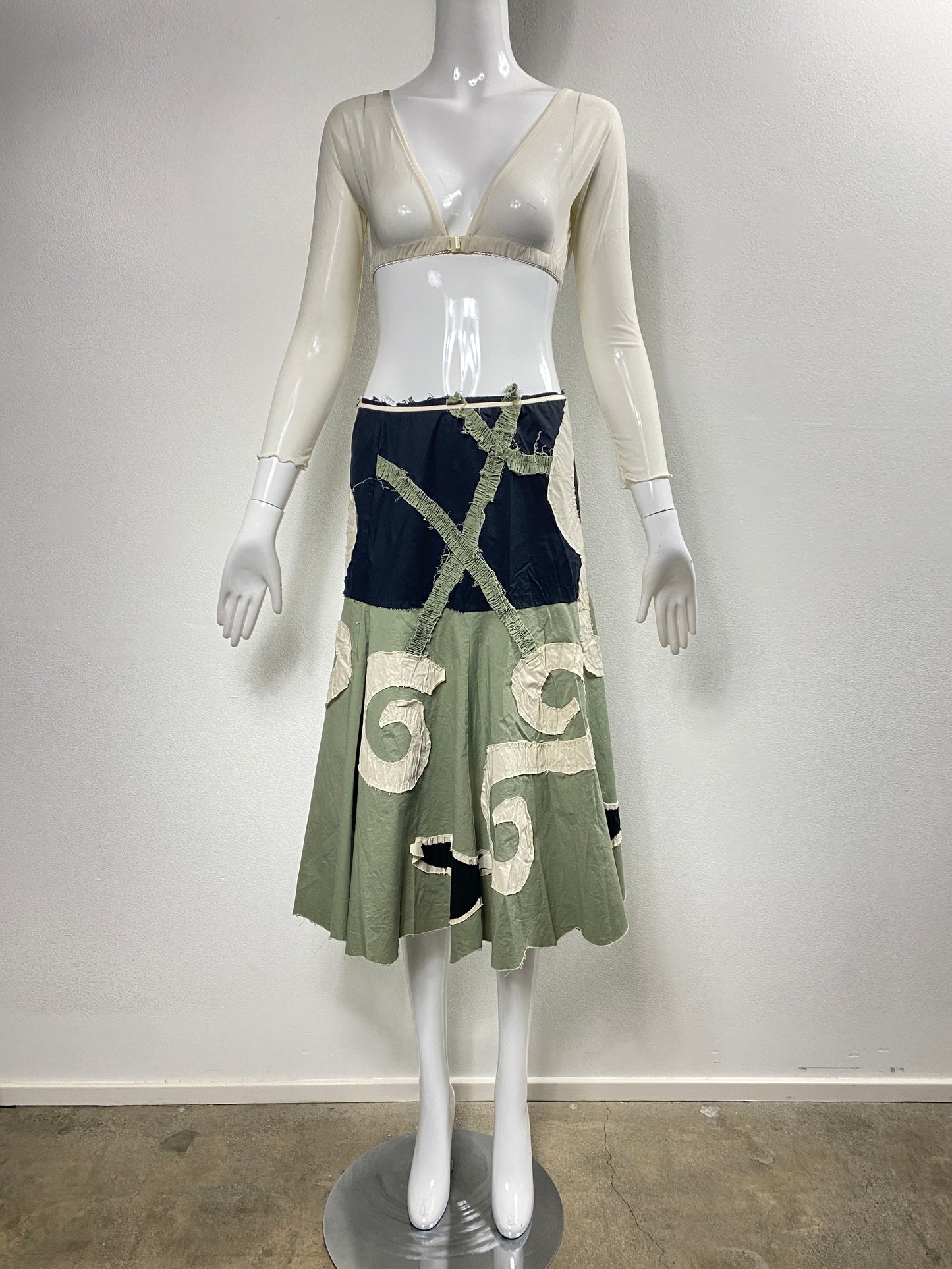 Abstract Midi Skirt