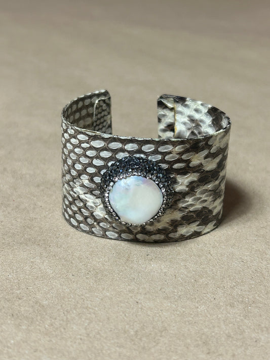 Iridescent Snake Cuff Bracelet