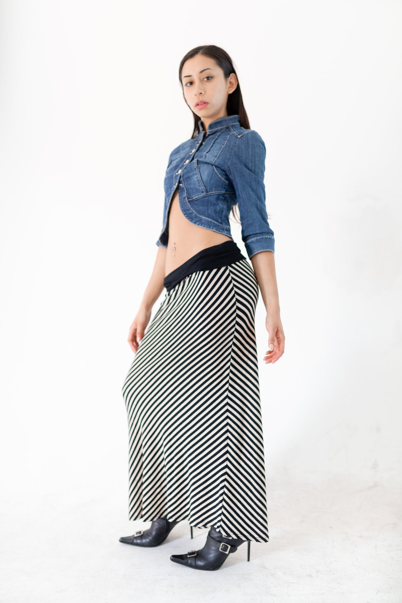 Stripe Maxi Skirt