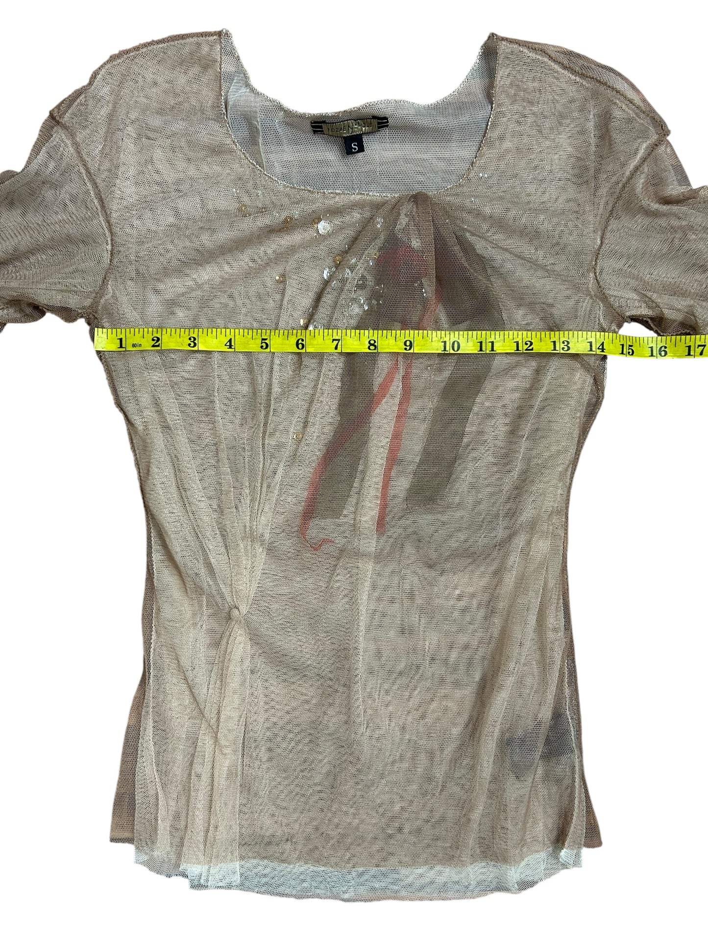 Nude Mesh Layered Long Sleeve