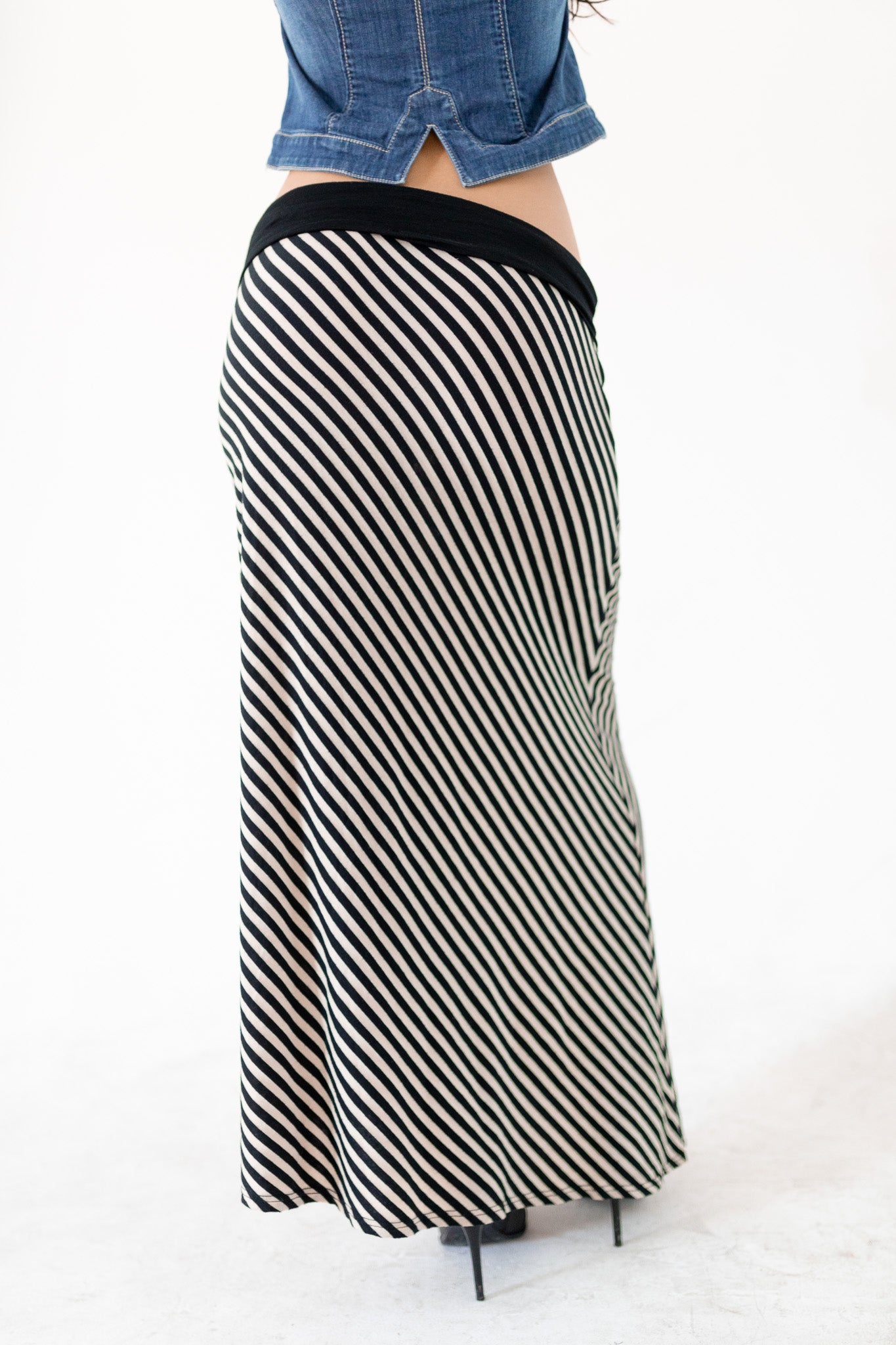Stripe Maxi Skirt