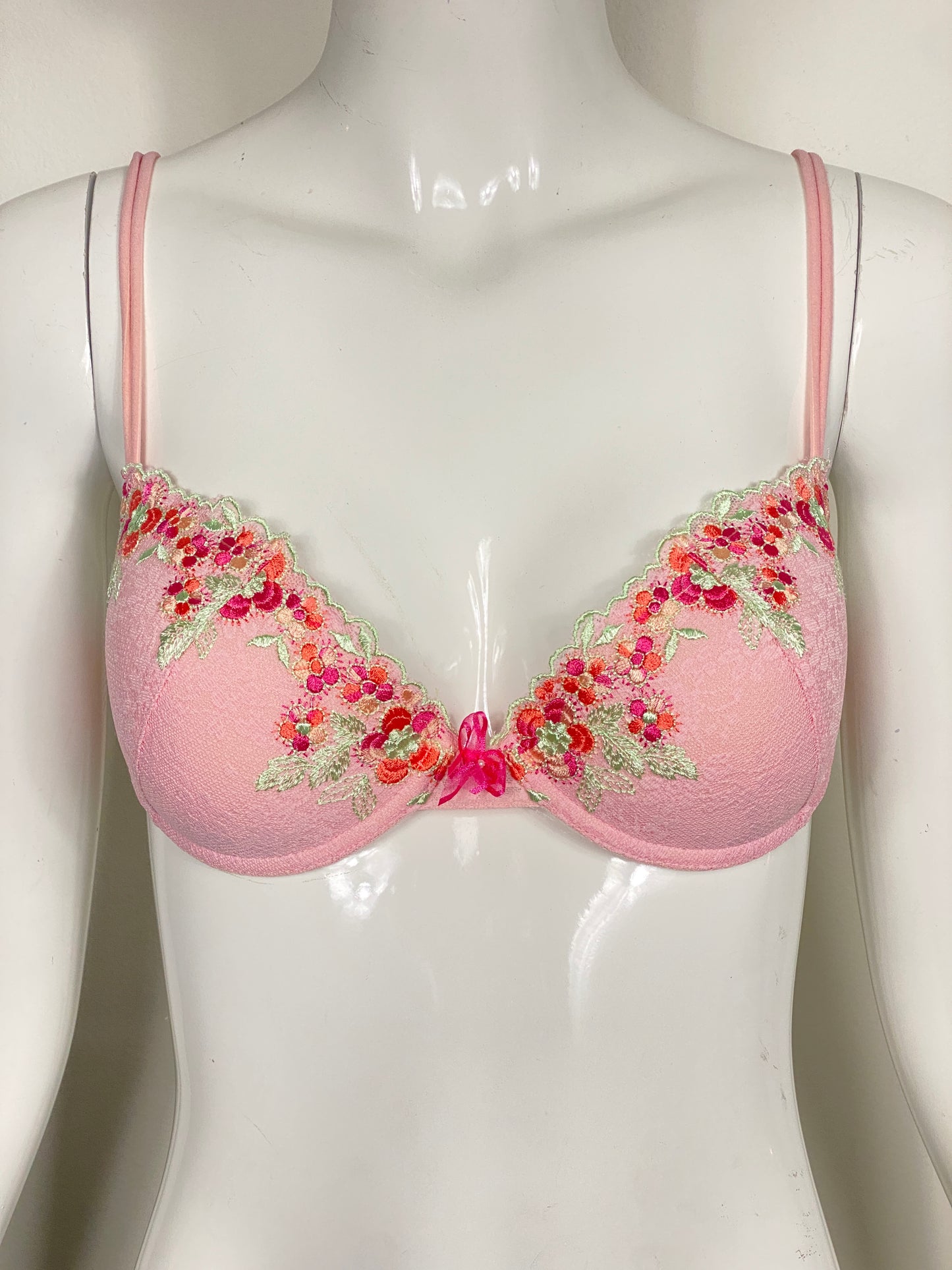 Pink Floral Lace Bra Top