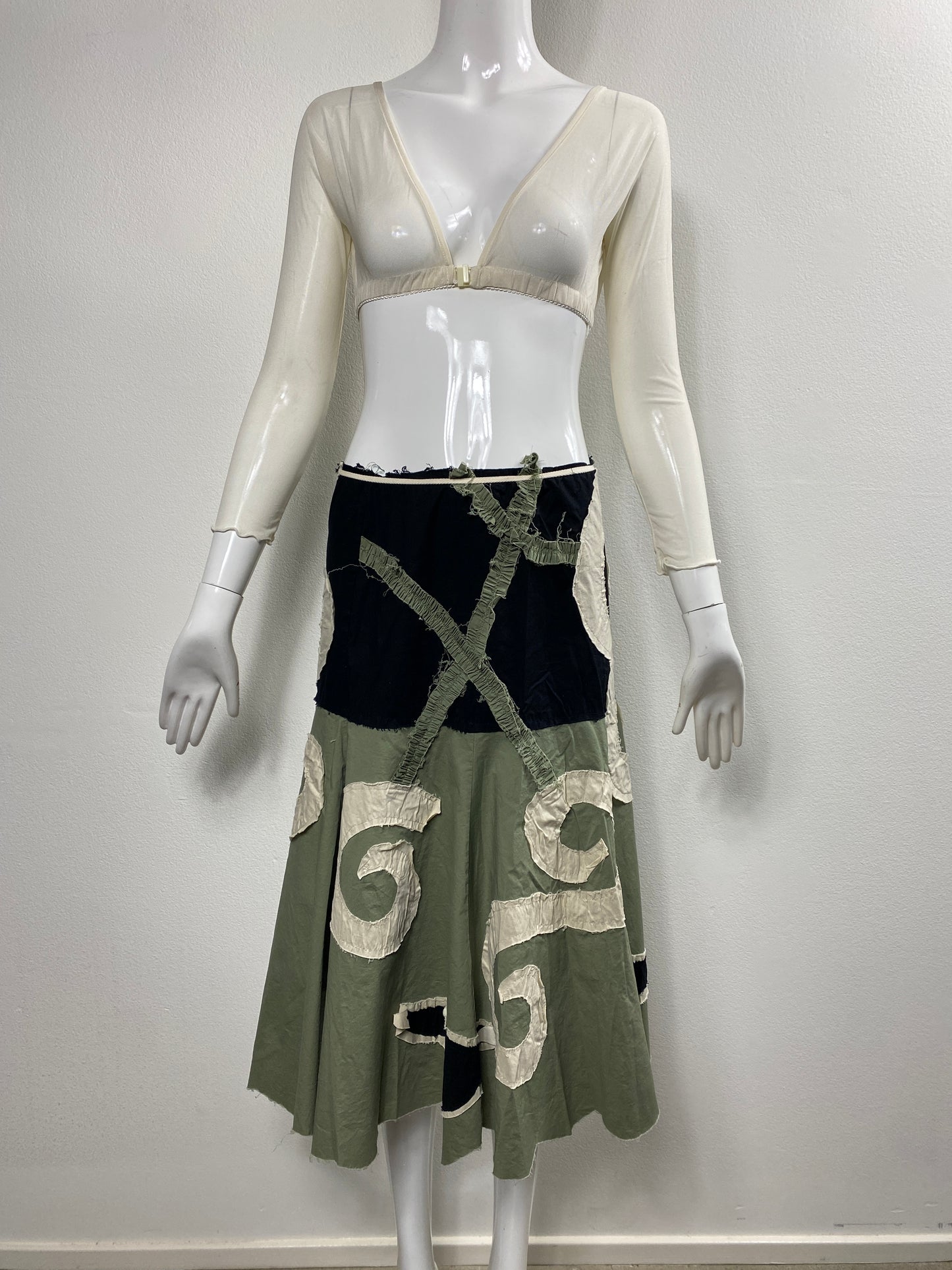 Abstract Midi Skirt