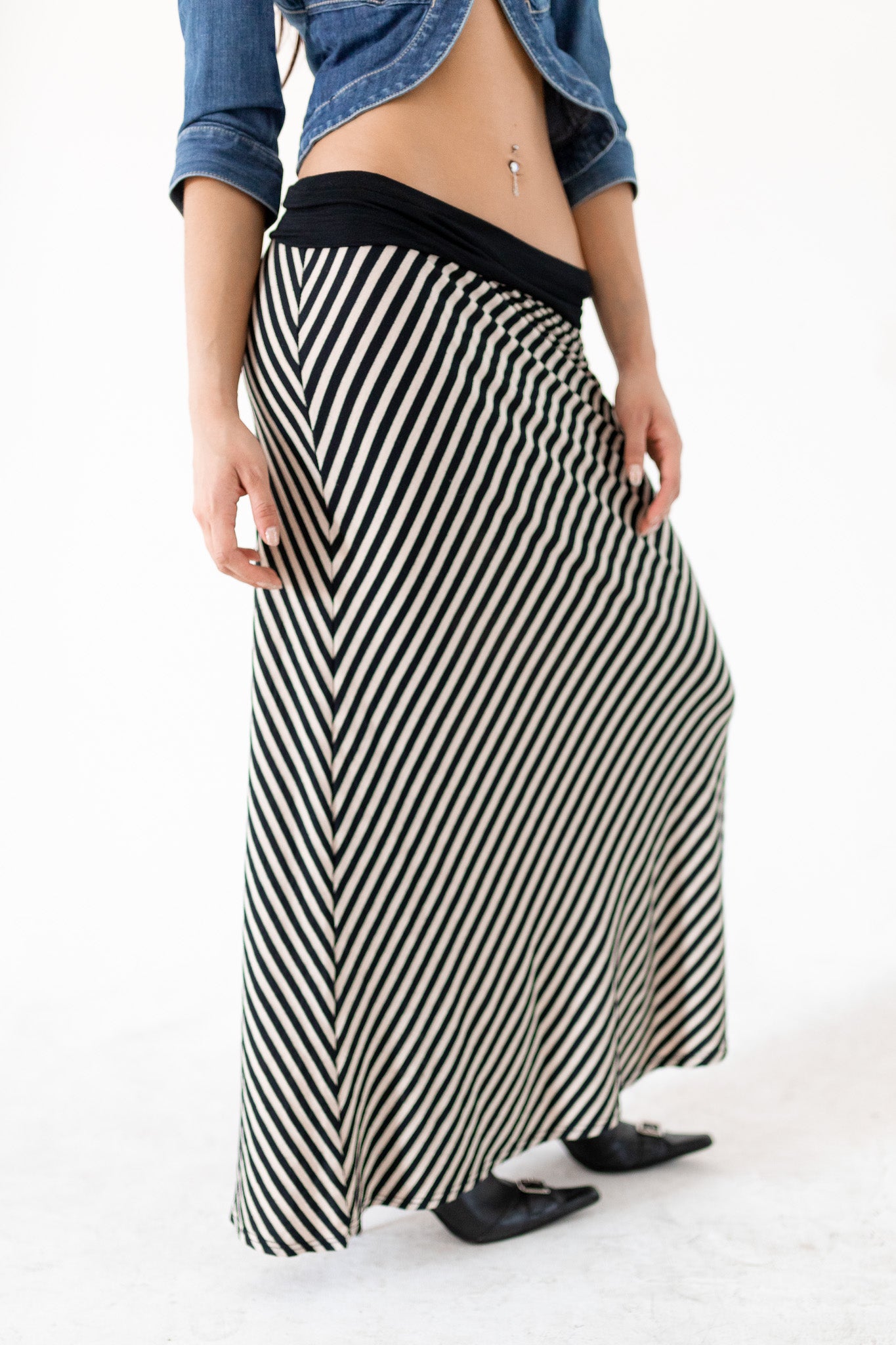 Stripe Maxi Skirt