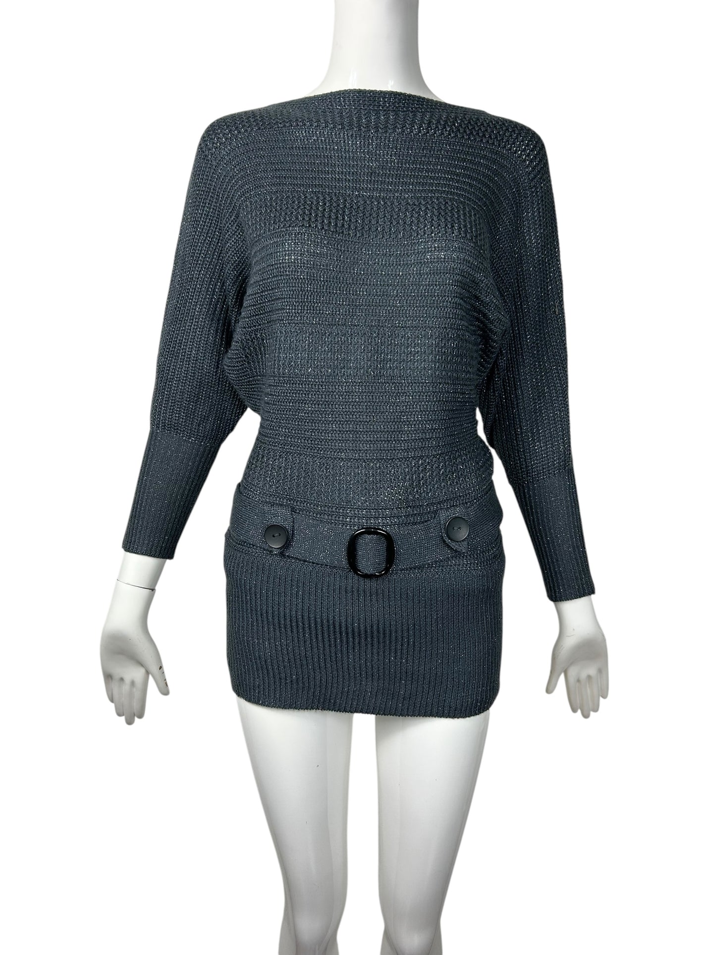 Grey Knit Mini Dress