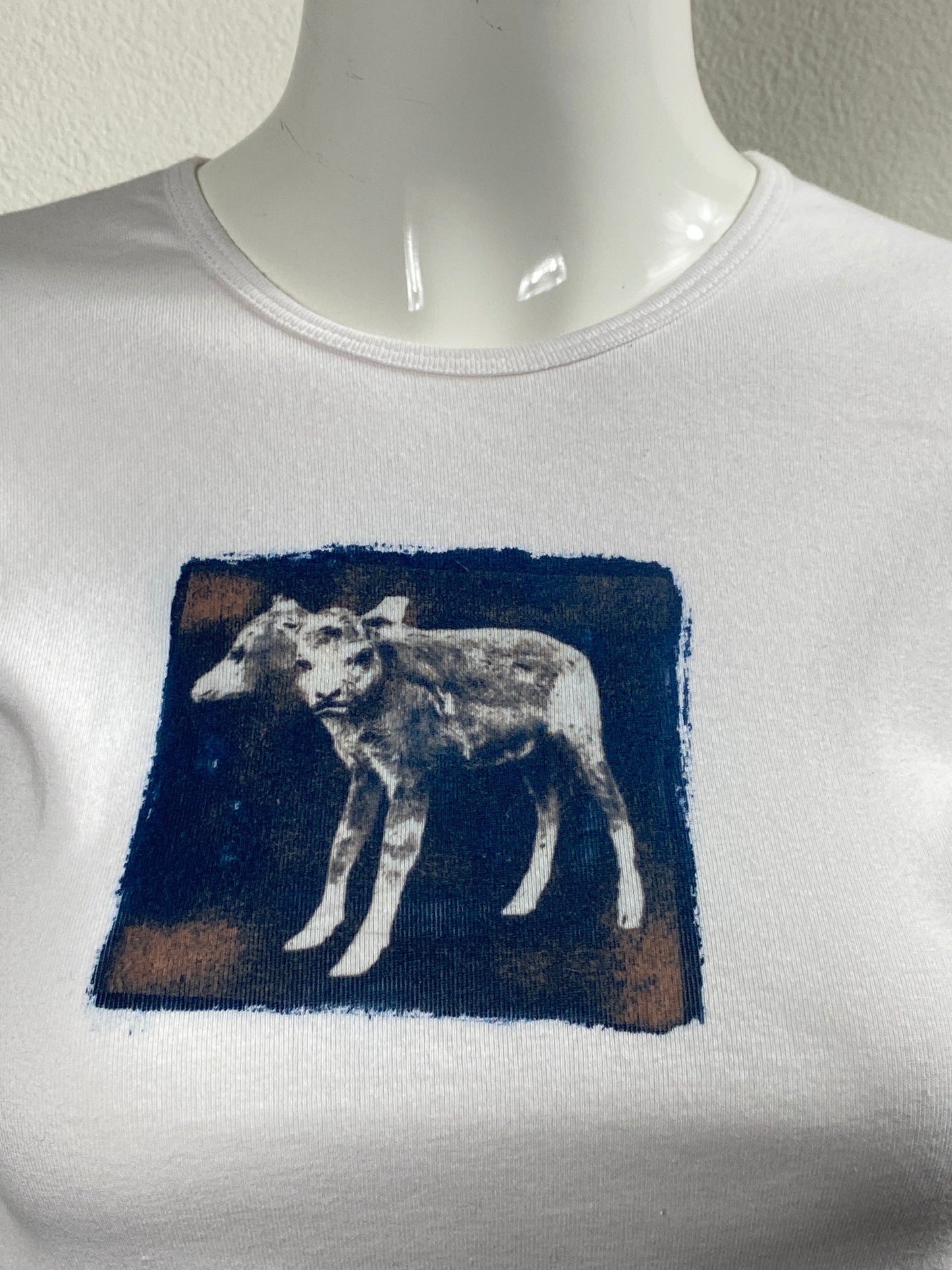One Off Two Head Baby Cow Tee