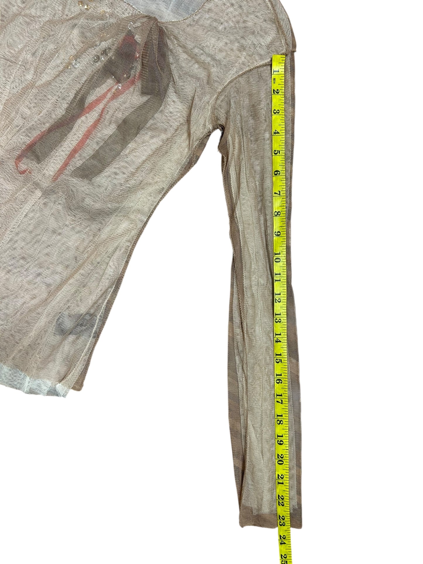 Nude Mesh Layered Long Sleeve