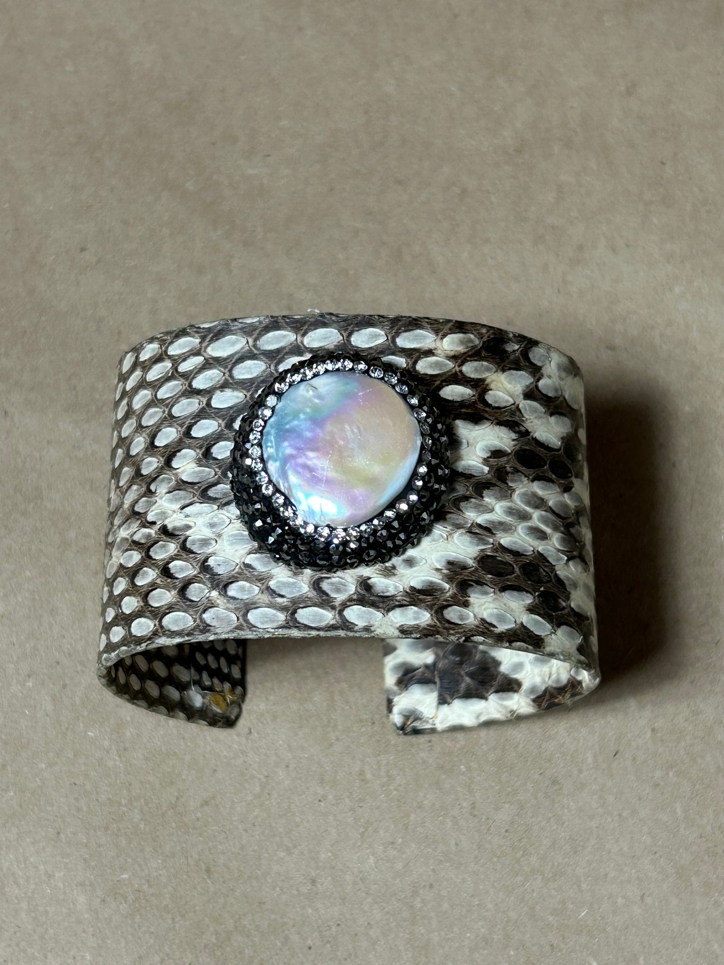Iridescent Snake Cuff Bracelet
