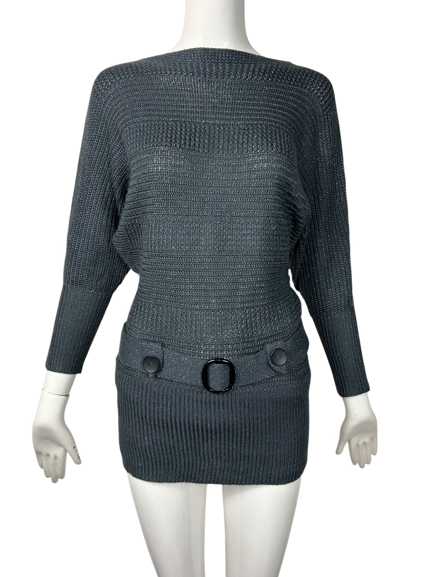 Grey Knit Mini Dress