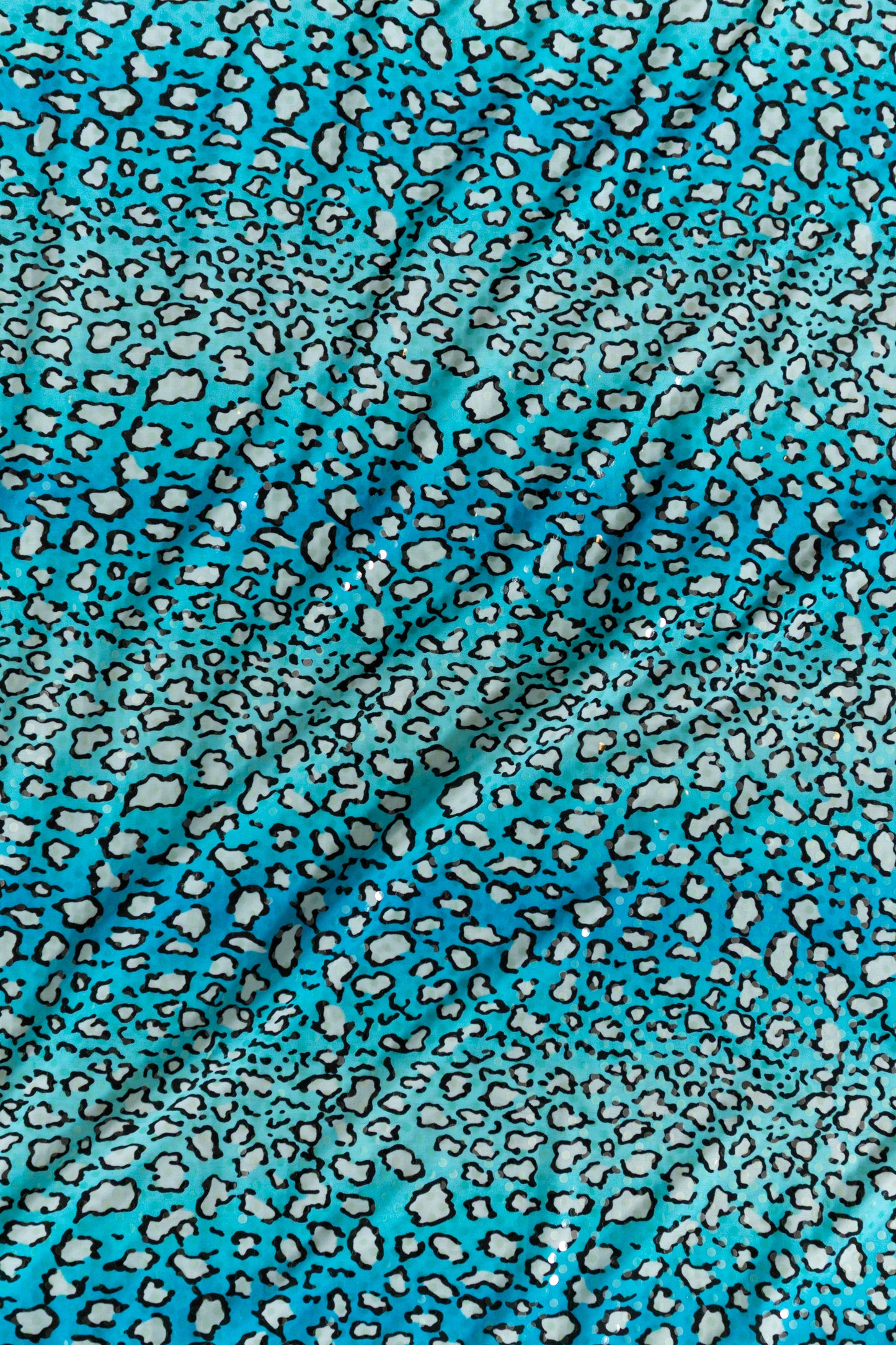 Arctic Cheetah – Blue Gradient Sparkle Print (90s/00s Deadstock)