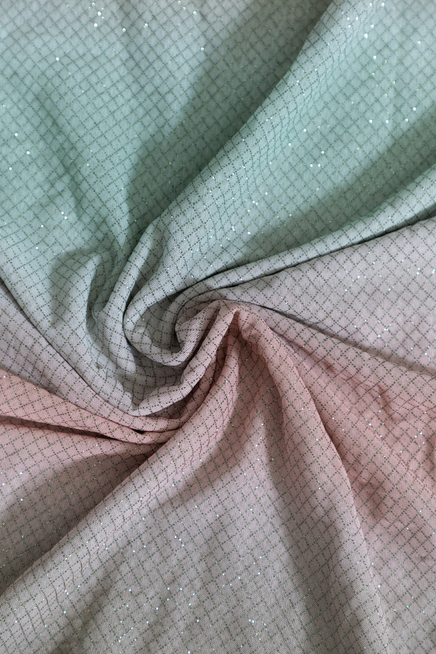 Sea Mirage – 4 Way Stretch Glitter Micro Mesh (90s/00s Deadstock)