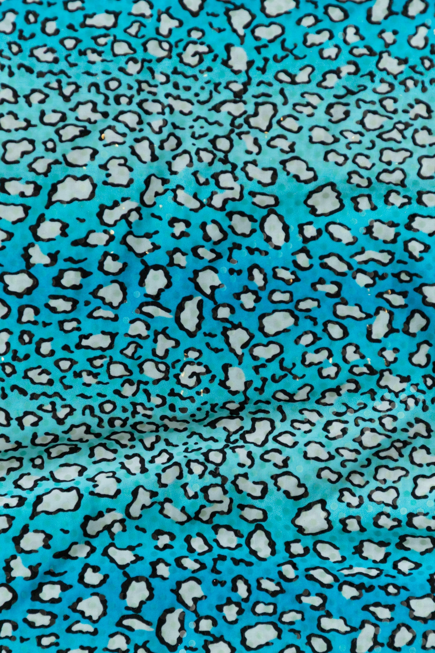 Arctic Cheetah – Blue Gradient Sparkle Print (90s/00s Deadstock)
