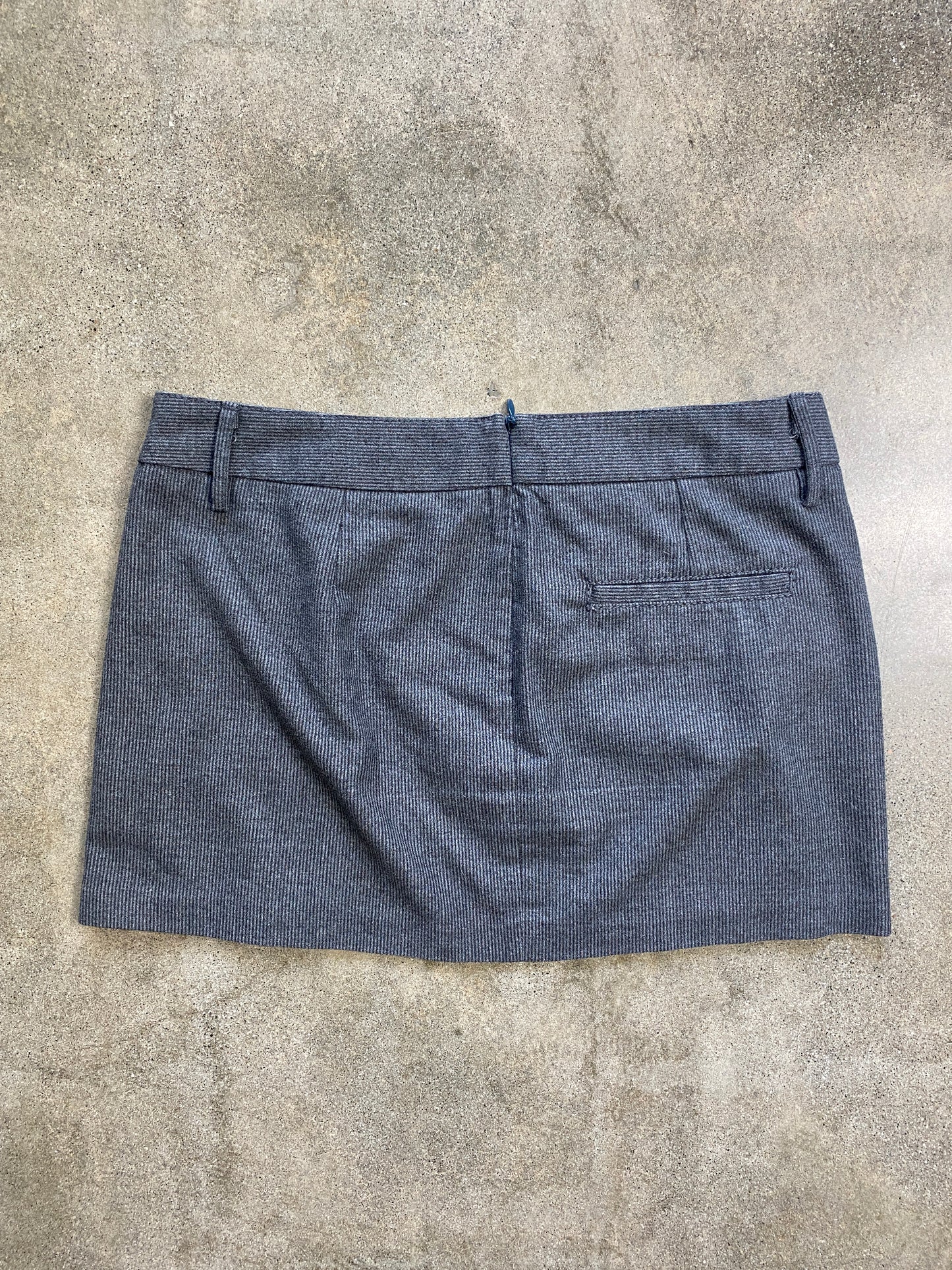 00's Gray Pinstripe Micro Mini Skirt