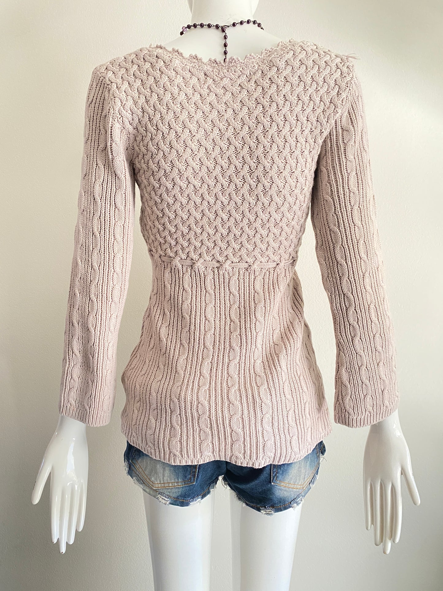 00's Chunky Knit Milkmaid Sweater