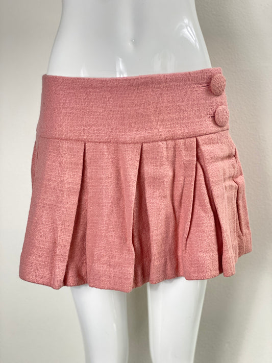 Deadstock Forever 21 Pink Tweed Pleated Skirt