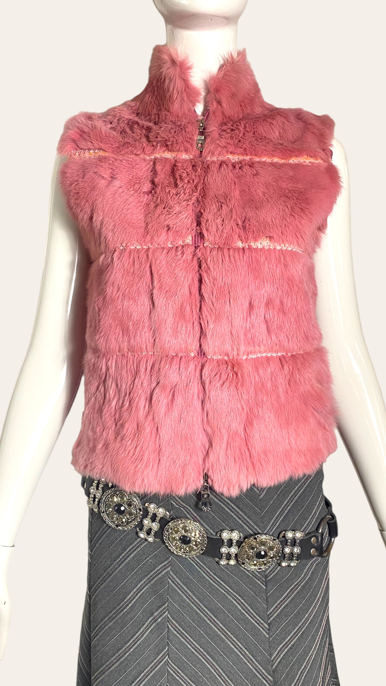 00's Furry Knit Vest