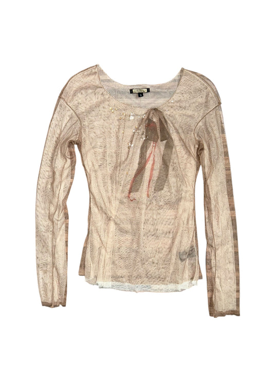Nude Mesh Layered Long Sleeve