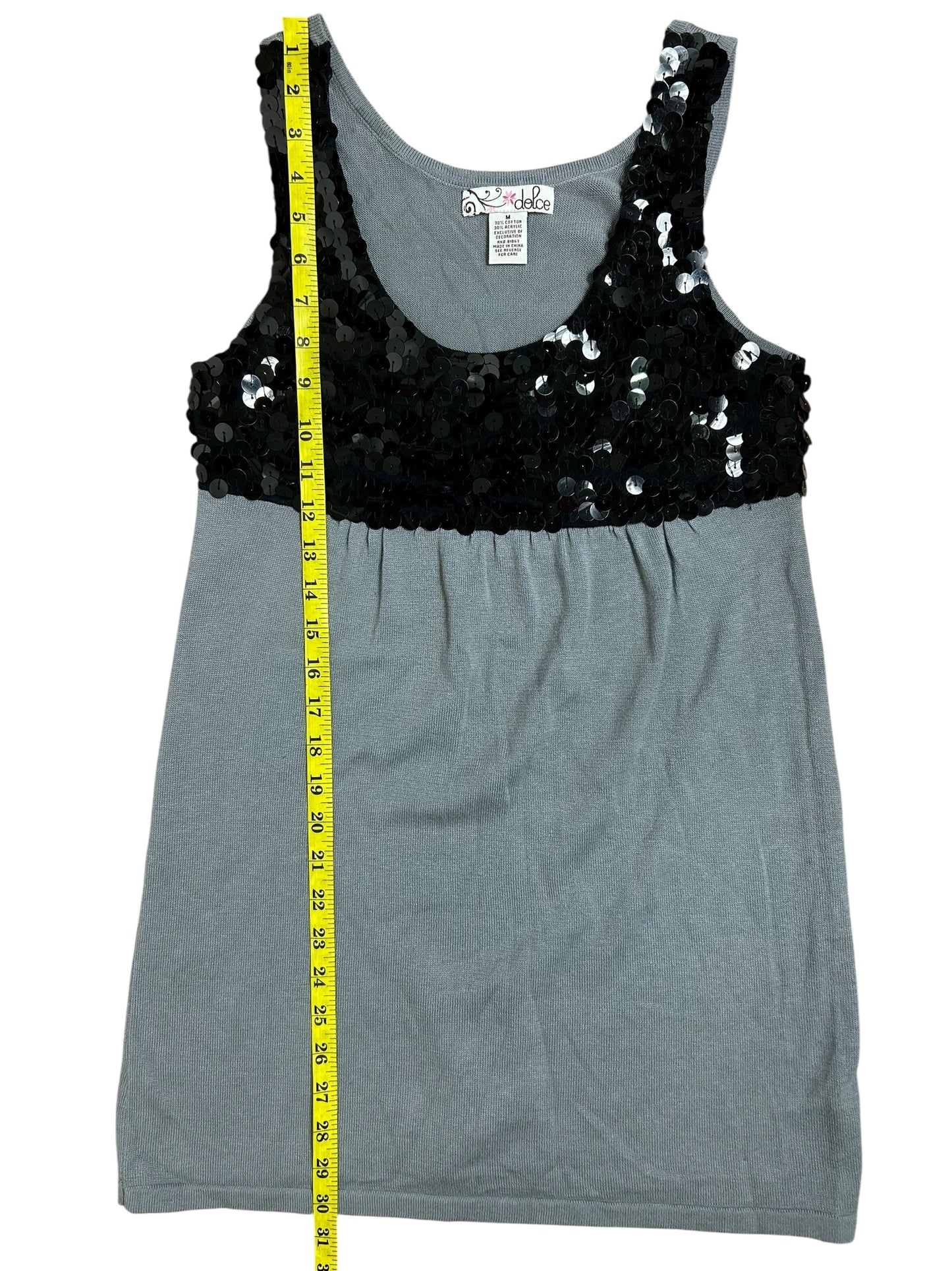 Grey Knit Baby Doll Dress