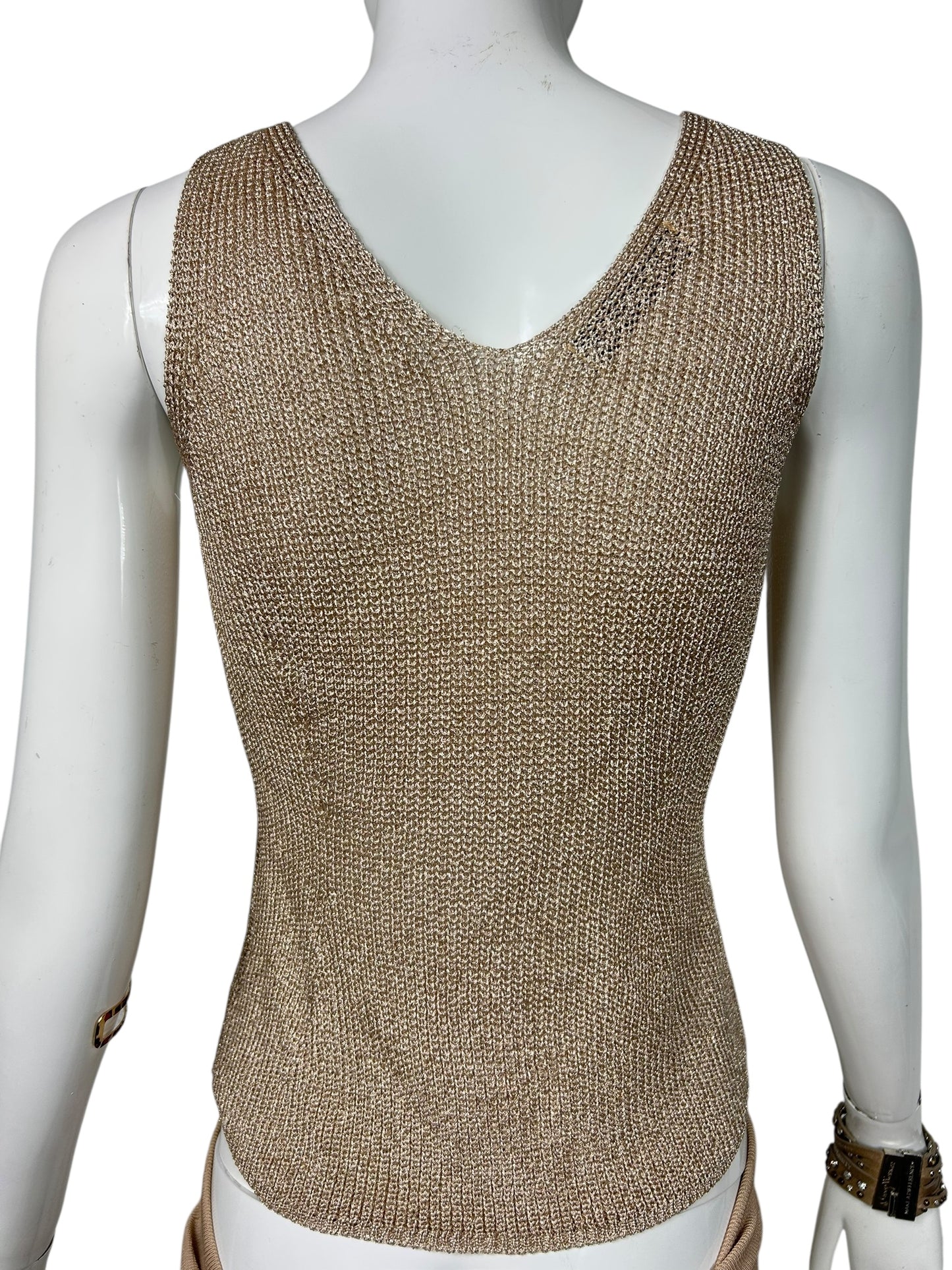 Gold Knit Tank Top