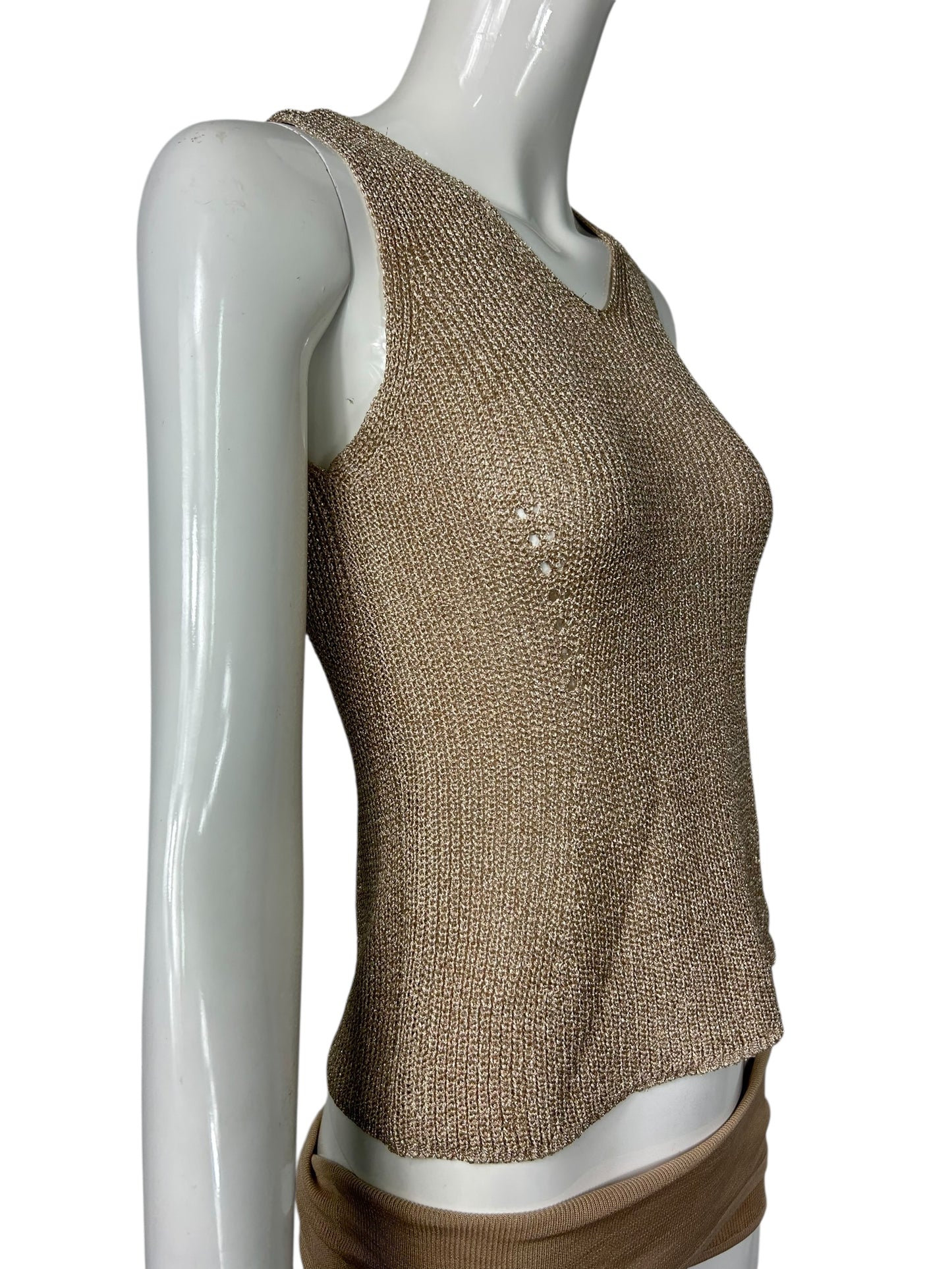 Gold Knit Tank Top