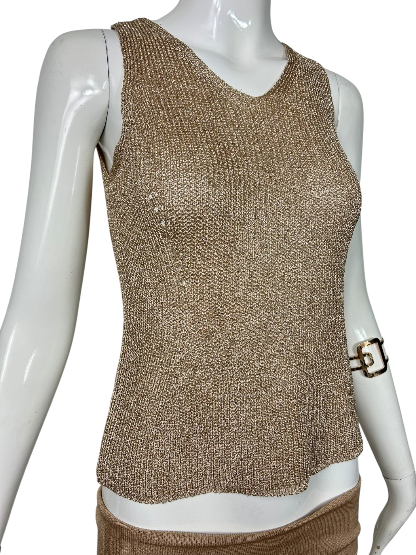 Gold Knit Tank Top