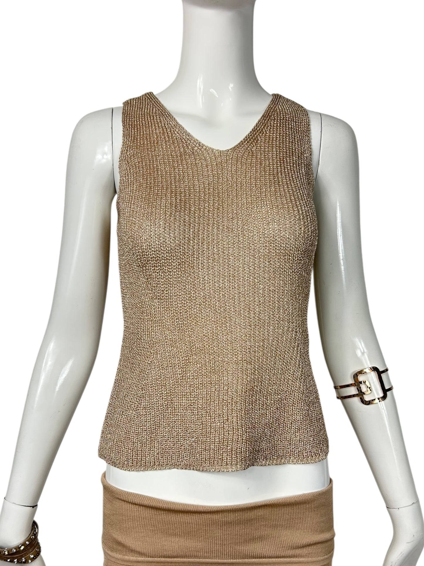 Gold Knit Tank Top
