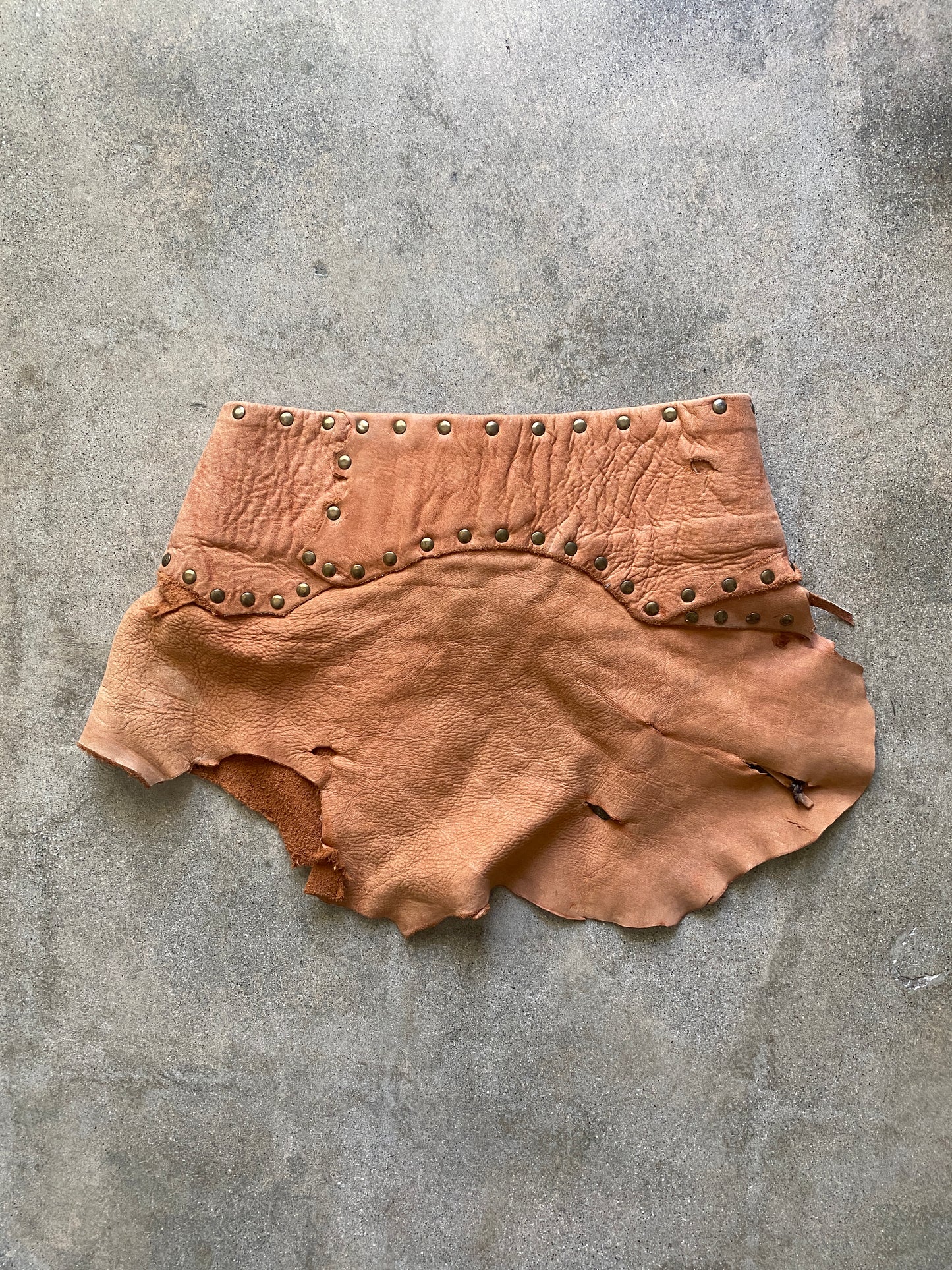 Vintage Leather Micro Mini Skirt
