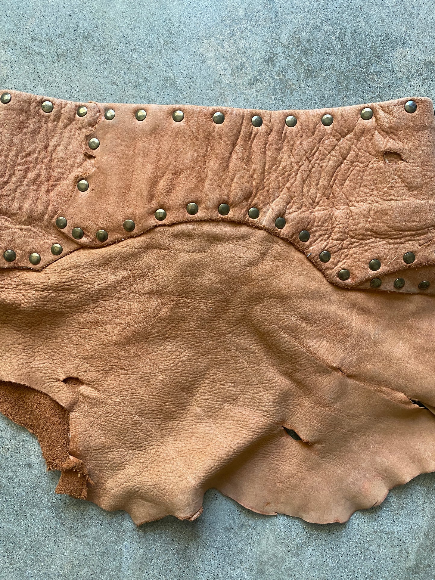 Vintage Leather Micro Mini Skirt