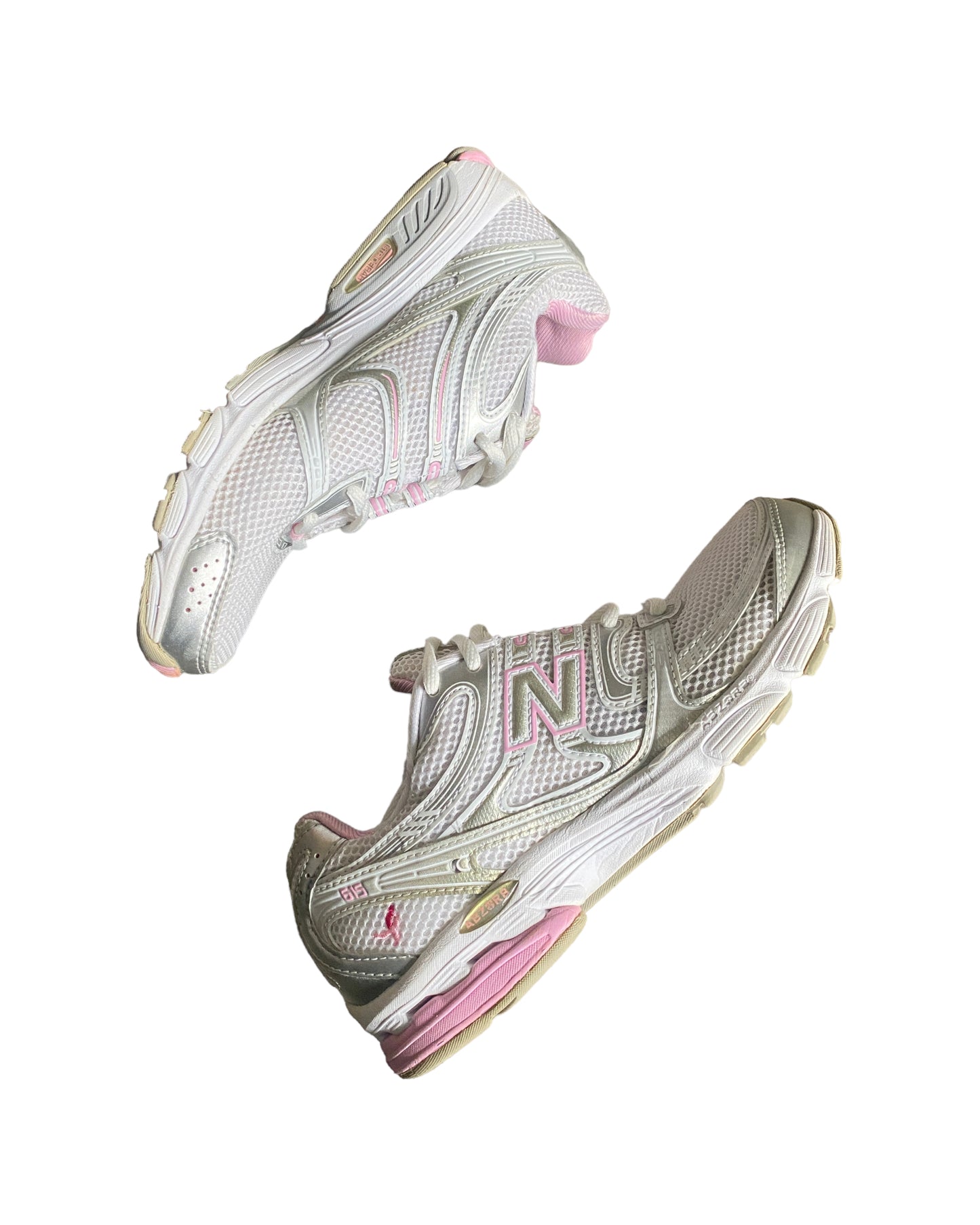 SILVER BABY PINK NEW BALANCE SNEAKERS