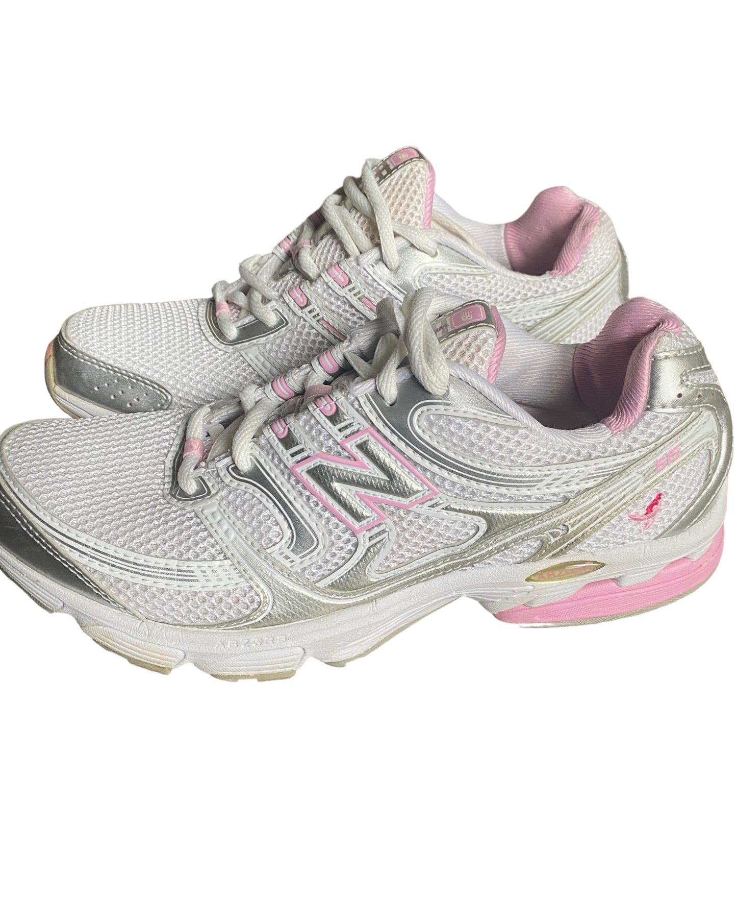 SILVER BABY PINK NEW BALANCE SNEAKERS